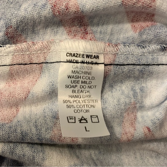 Vintage California Crazee Wear Pants L Baggy Parachute MC Hammer 90s Flag 032 - Picture 5 of 5